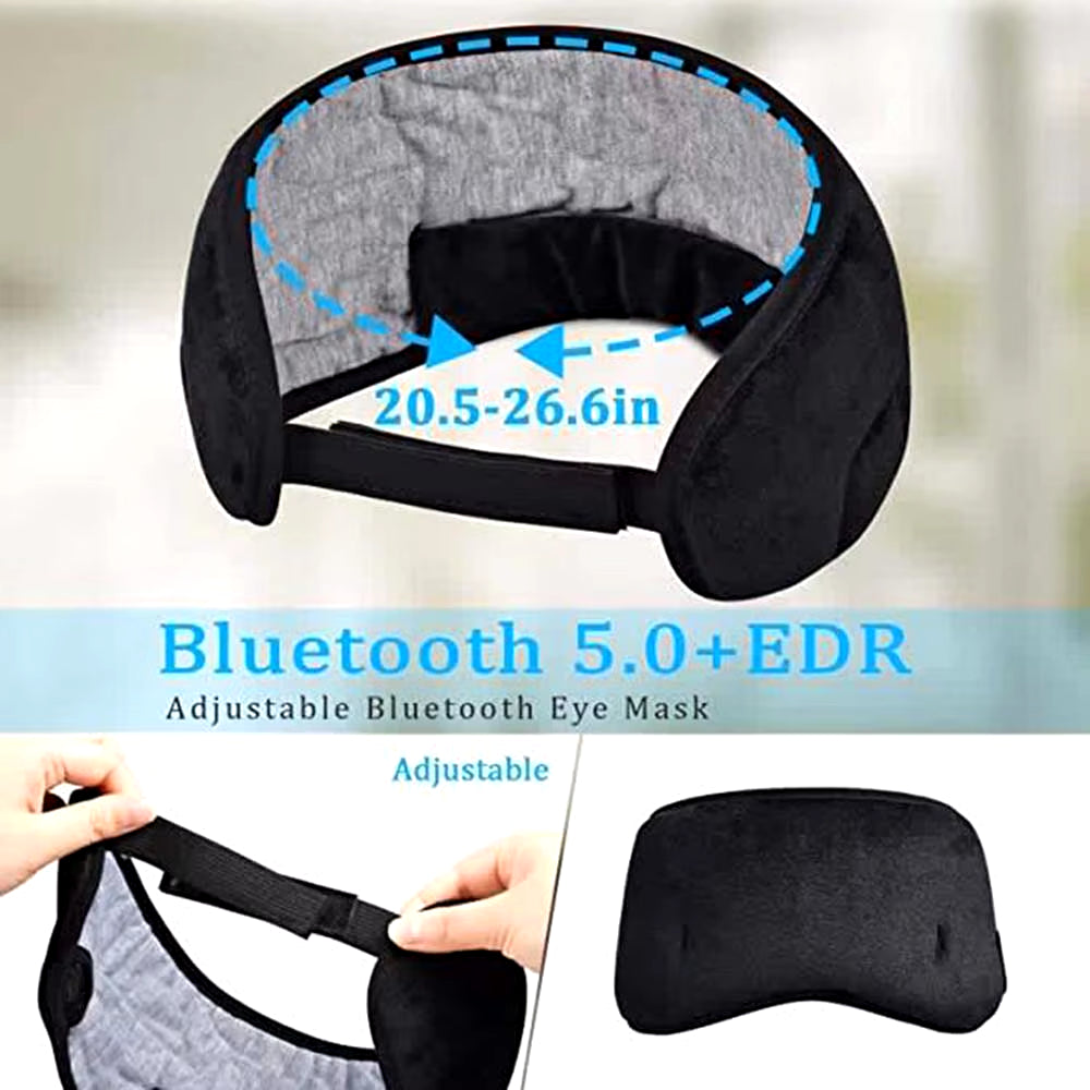 Bluetooth-Compatible Sleeping Headphones Eye Mask Sleep Headphones Headband Soft Elastic Comfortable Wireless Music Earphones