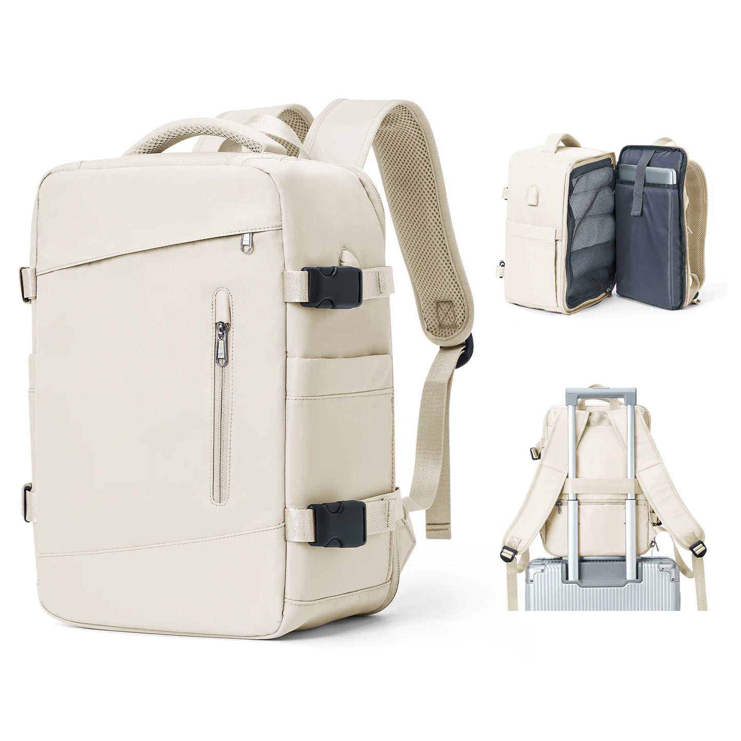 Stylish Women's & Men's Cabin Backpack - Perfect Carry-On for Ryanair & Wizzair Travel 40x20x25!